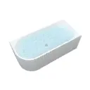 1700mm Kiama Grooved Gloss White Right Corner Fit Bathtub