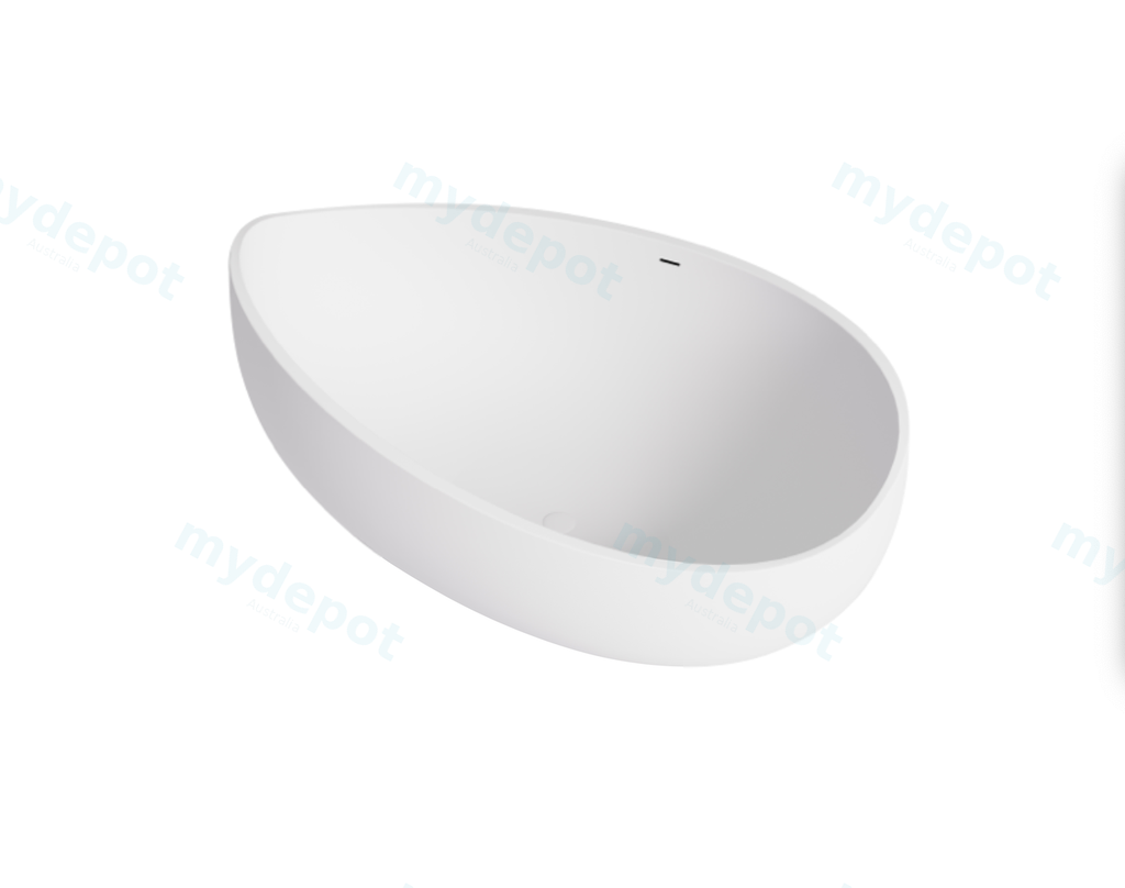 [55566] 1800X1100X620mm Matt White Waverton Soild Surface Bath Integrated Overflow,40mm Waste And Pipe Included