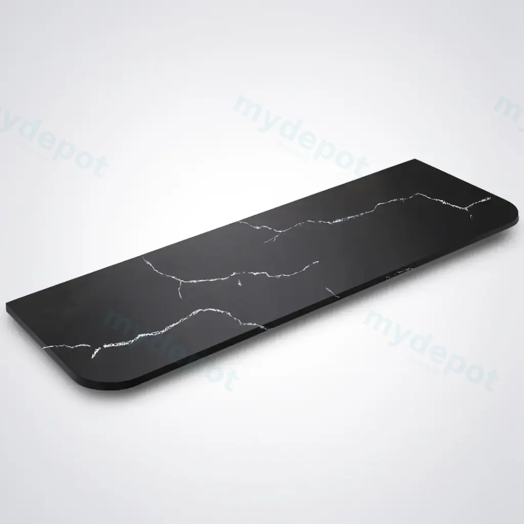 1805X505X12mm Calacatta Night Solid Surface Curve Stone Top