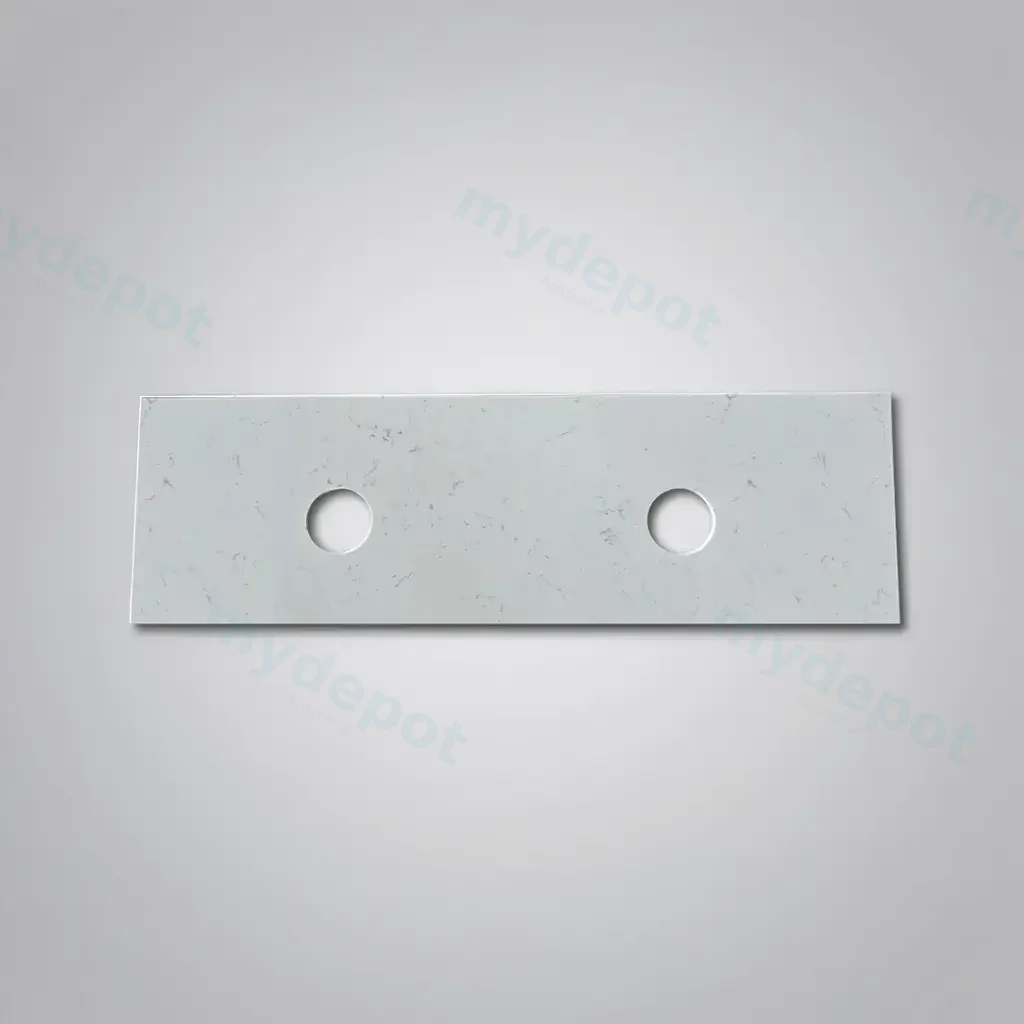 1805x465x15mm Luna White Zero Silica Quartz Square Corner Stone Top