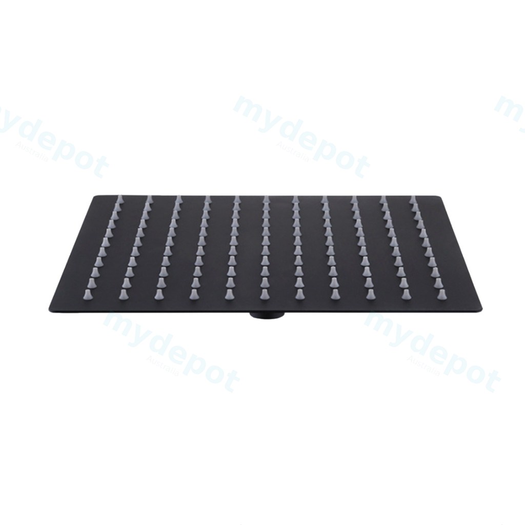 [70032/240098SH-Head] 250mm 10 inch Stainless Steel 304 Matte Black Super-slim Square Rainfall Shower Head
