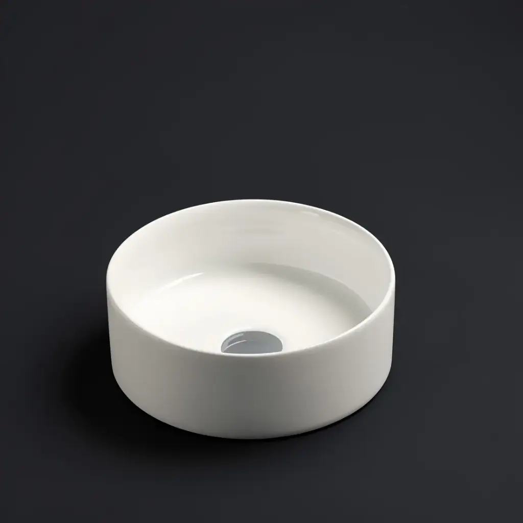 300*300*105mm Gloss White Olley Fine Ceramic Above Counter Basin No Overflow,32mm Waste
