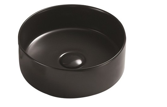 [55464] 300*300*105mm Matte Black Olley Fine Ceramic Above Counter Basin No Overflow,32mm Waste