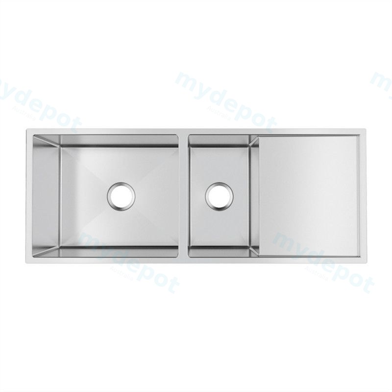 304 Stainless Steel Hand-made Double Bowl Kitchen Sink(Round Edges)