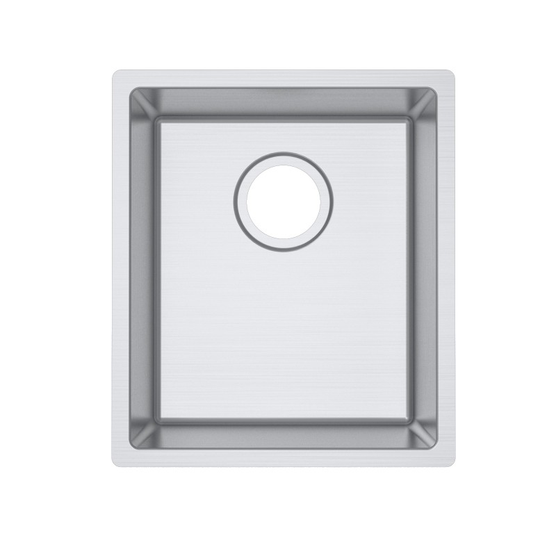 [40525] 304 Stainless Steel Hand-made Single Bowl Kitchen Sink(Round Edges)380*440*200mm