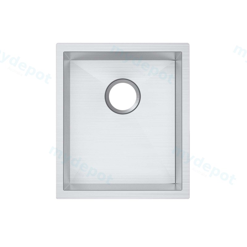 [40524] 304 Stainless Steel Hand-made Single Bowl Kitchen Sink(Round Edges)390*450*215mm
