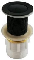 32/40mm Matt Black Solid Brass Basin Pop Up Waste With Overflow