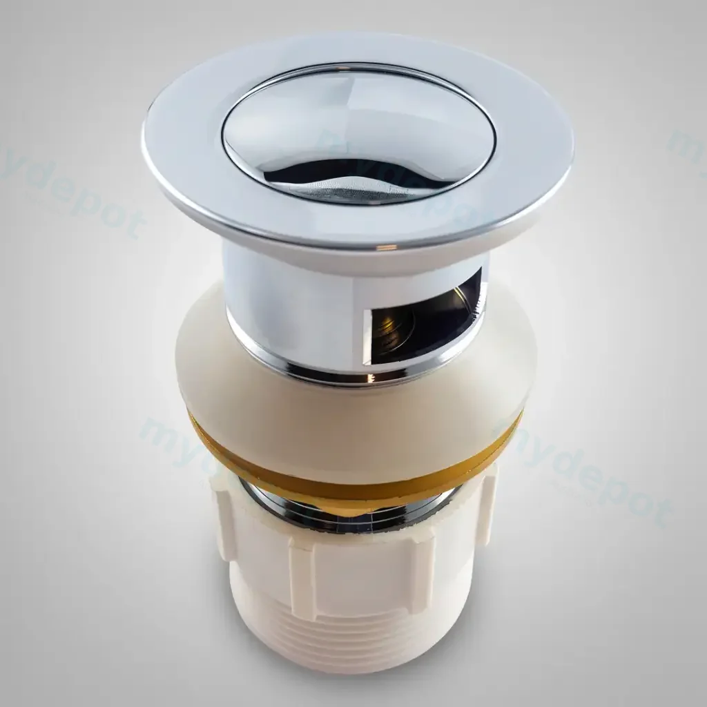 [40479] 32/40mm Solid Brass Basin Pop Up Waste with Overflow Chrome