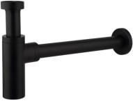 32mm/40mm Matt Black Brass Basin Bottle Trap Round