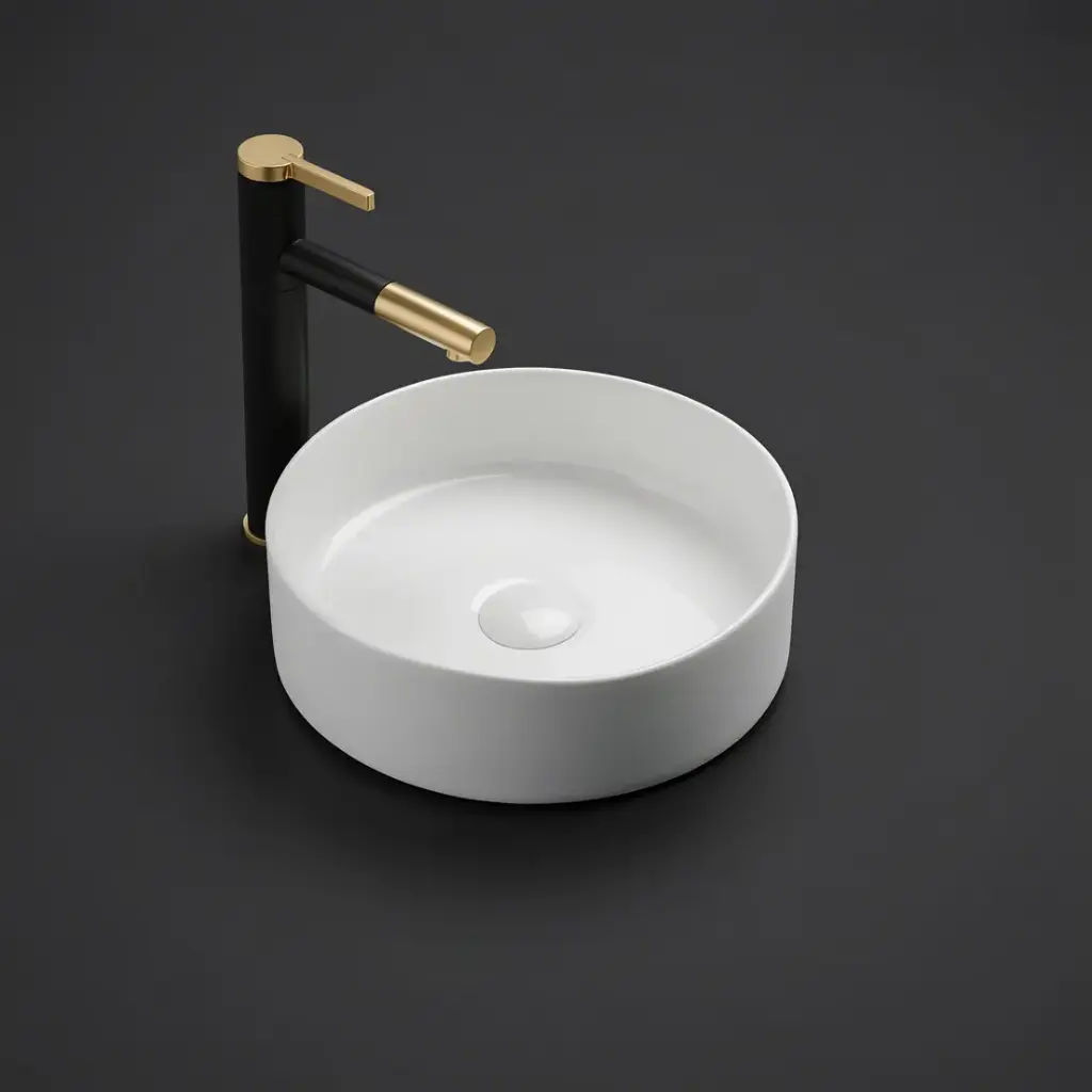 350*350*110mm Matte White Olley Fine Ceramic Above Counter Basin No Overflow,32mm Waste