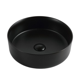 355*355*120mm Matt Black Above Counter Round Basin