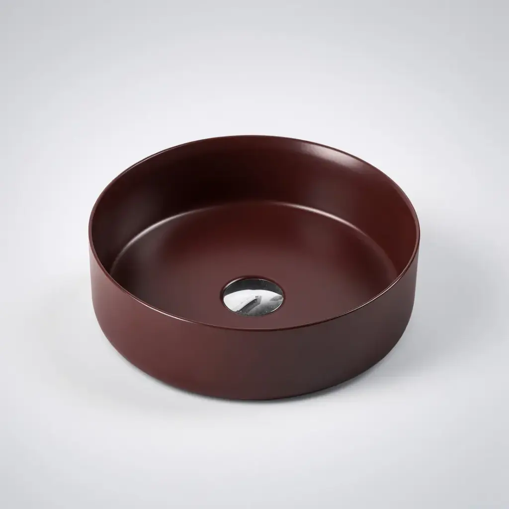 [50048] 355*355*120mm Sasso Cappuccino Above Counter Round Basin