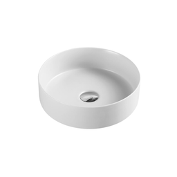 355*355*120mm Sasso Matt White Above Counter Round Basin