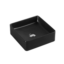 360*360*110mm Etna Matt Black Above Counter Square Basin
