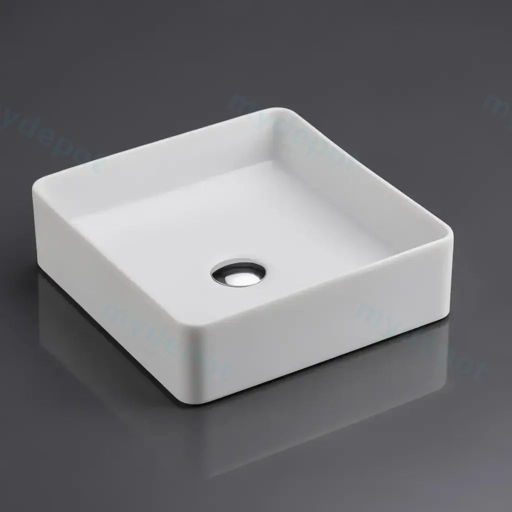 [50032] 360*360*110mm Etna Matt White Above Counter Square Basin