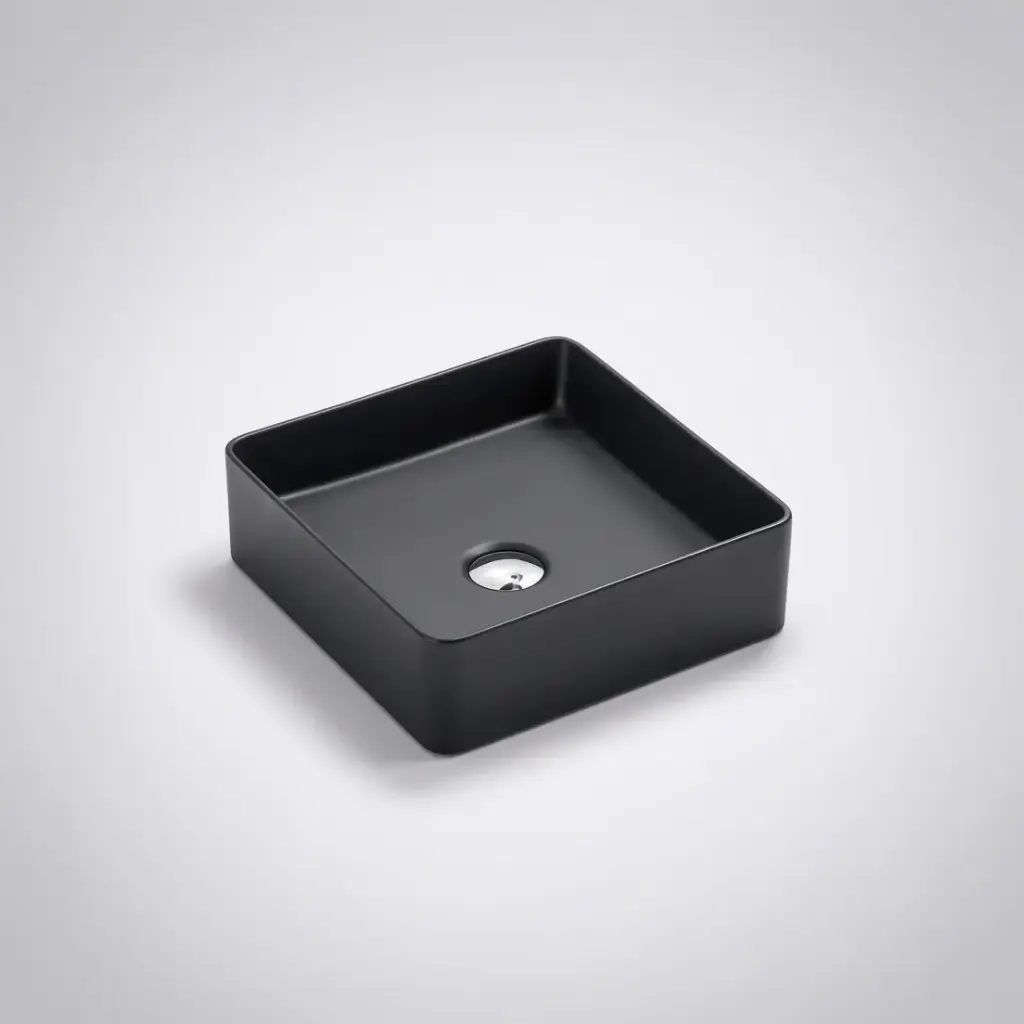 [50033] 360*360*110mm Etna Nero Grey Above Counter Square Basin