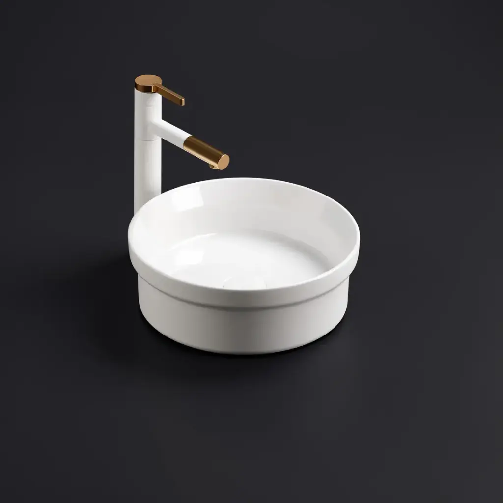 365*365*125mm Matte White Olley Fine Ceramic Insert Art Basins No Overflow,32mm Waste