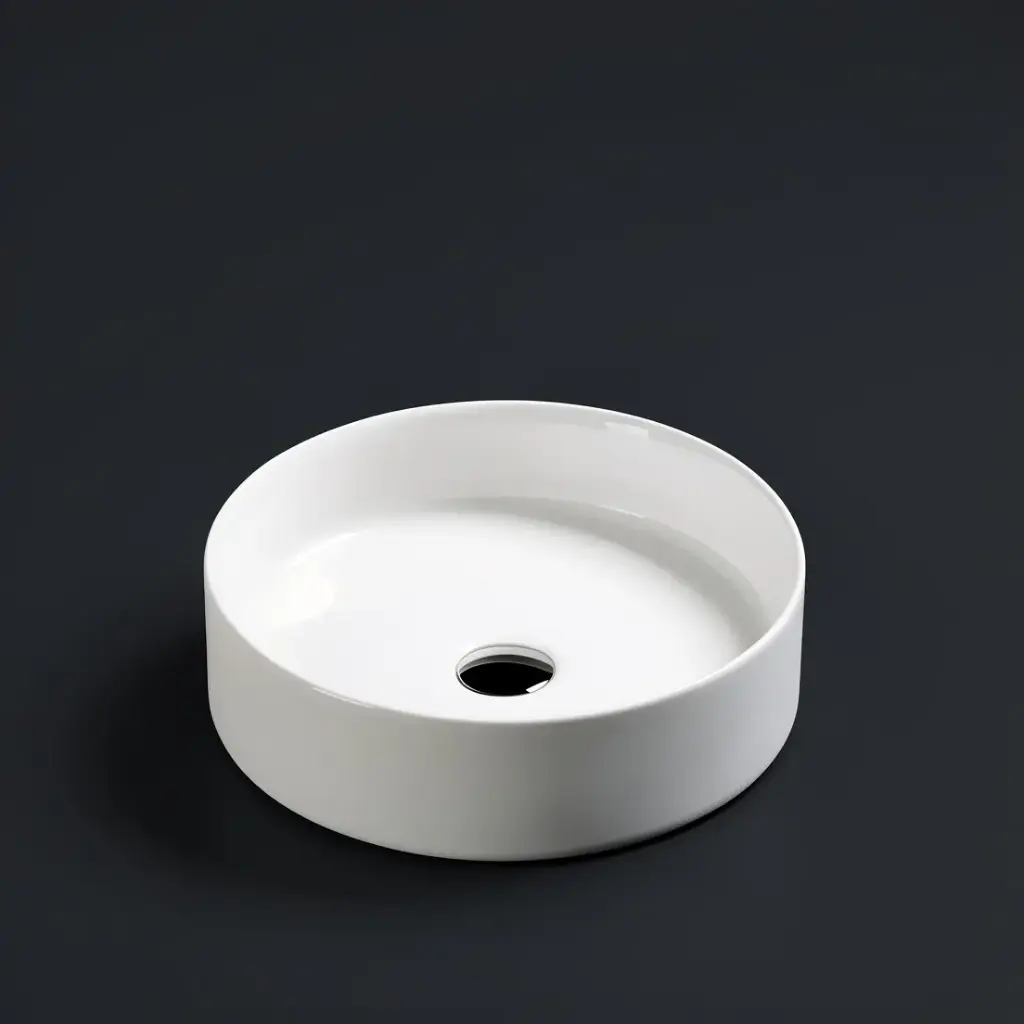 395*395*115mm Gloss White Olley Fine Ceramic Above Counter Basin No Overflow,32mm Waste
