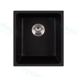 [44629] 395*445*220mm Cora Black Undermount Granite Sink