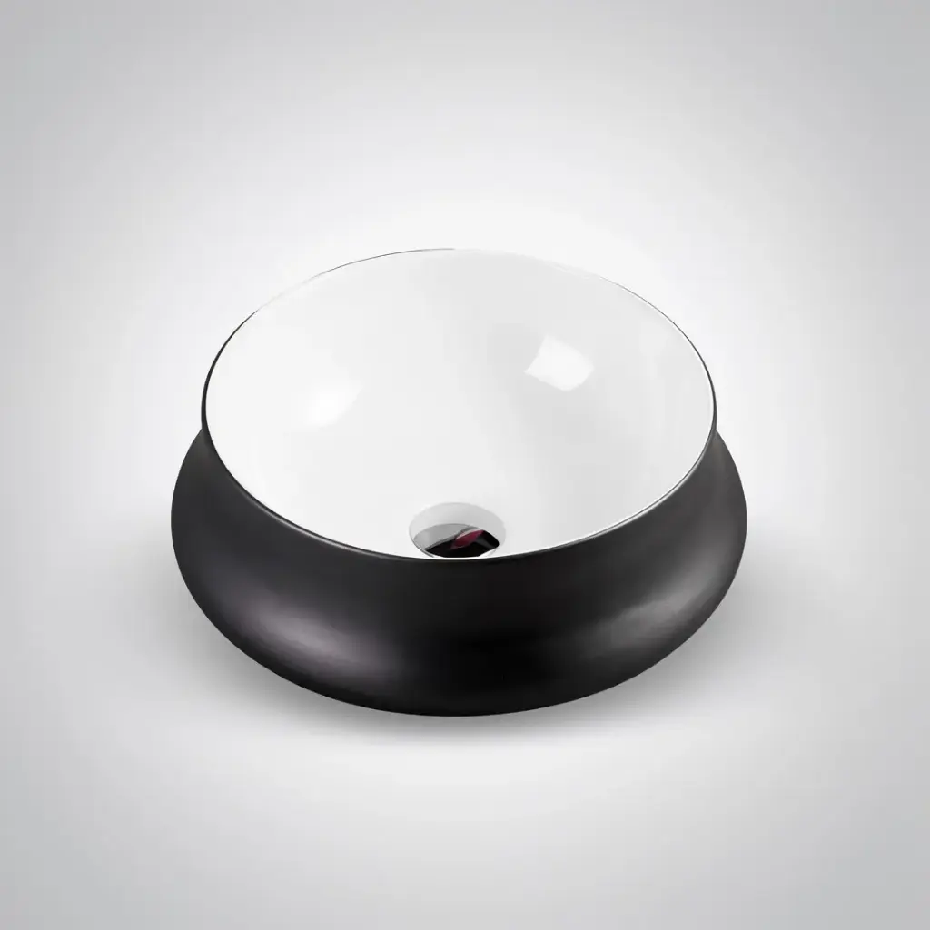 [50581] 400*400*150mm Trier 32 Counter-Top Circular Nero Grey Basin