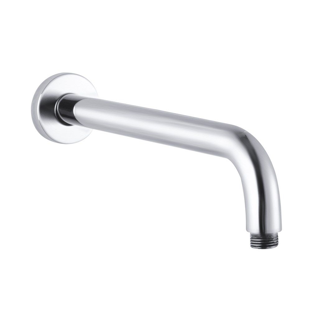 [41156] 400mm Brushed Nickel Round Wall Straight Shower Arm