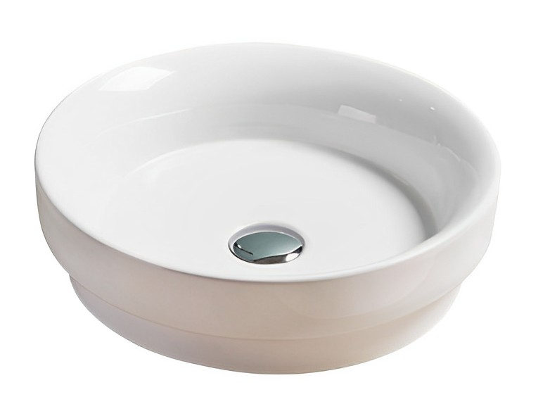 [55526] 405*405*114mm Gloss White Olley Fine Ceramic Insert Art Basins No Overflow,32mm Waste