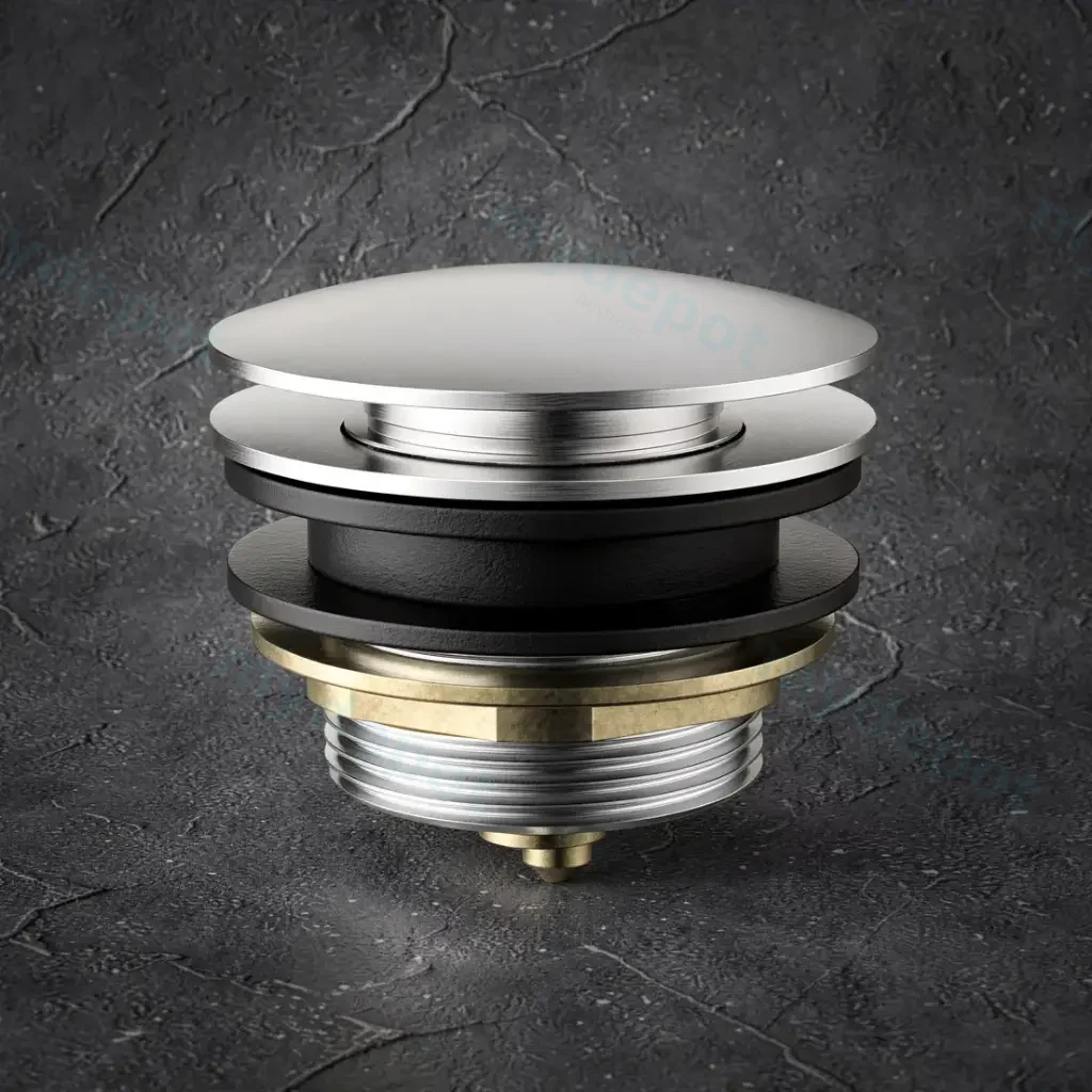 40mm Bath Pop-Up Plug With Removabel Waste No Overflow Brushed Nickel