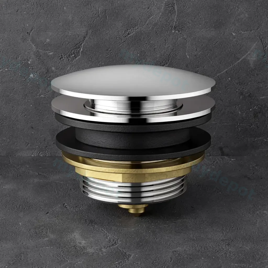 40mm Bath Pop-Up Plug With Removabel Waste No Overflow Chrome