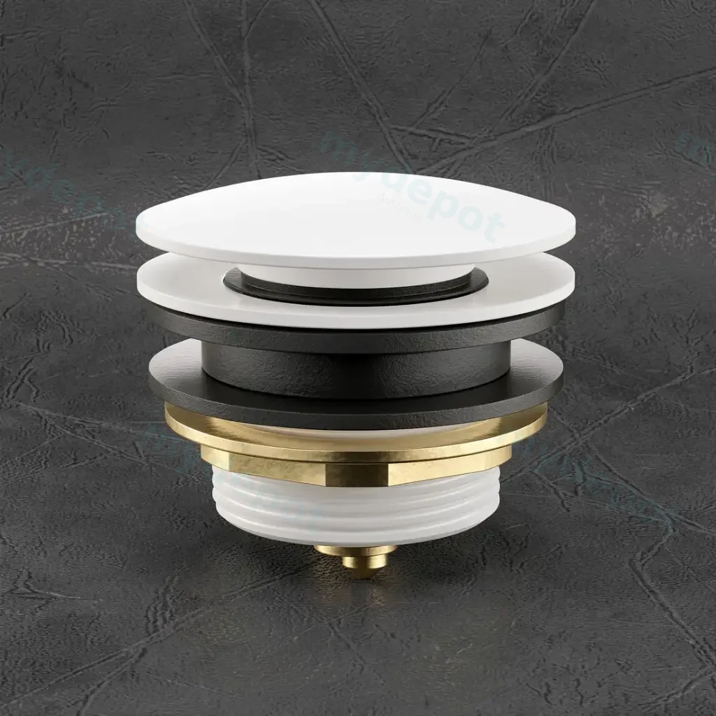 [44703] 40mm Bath Pop-Up Plug With Removabel Waste No Overflow Gloss White