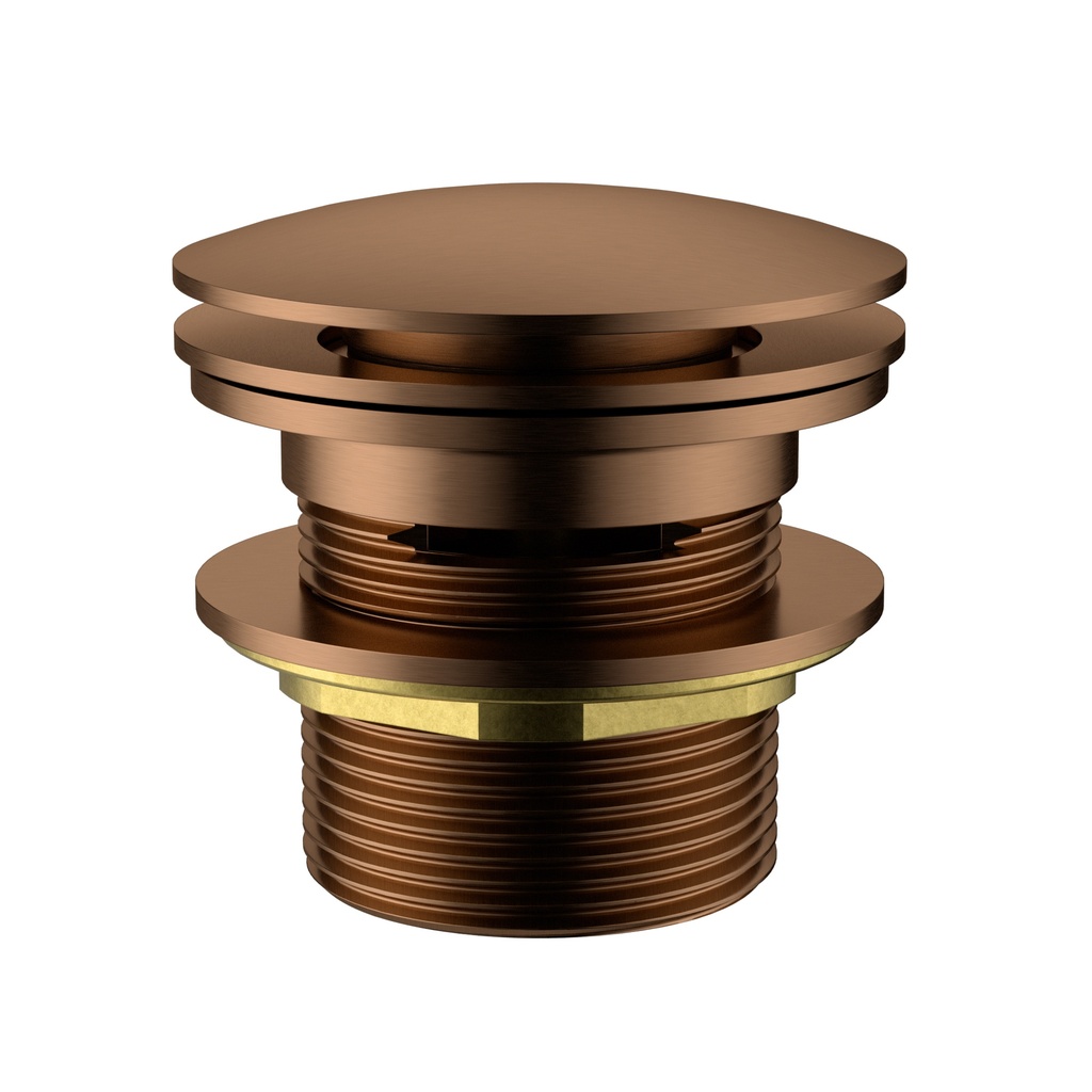 40mm Bath Pop-Up Plug With Removabel Waste With Overflow Brushed Copper