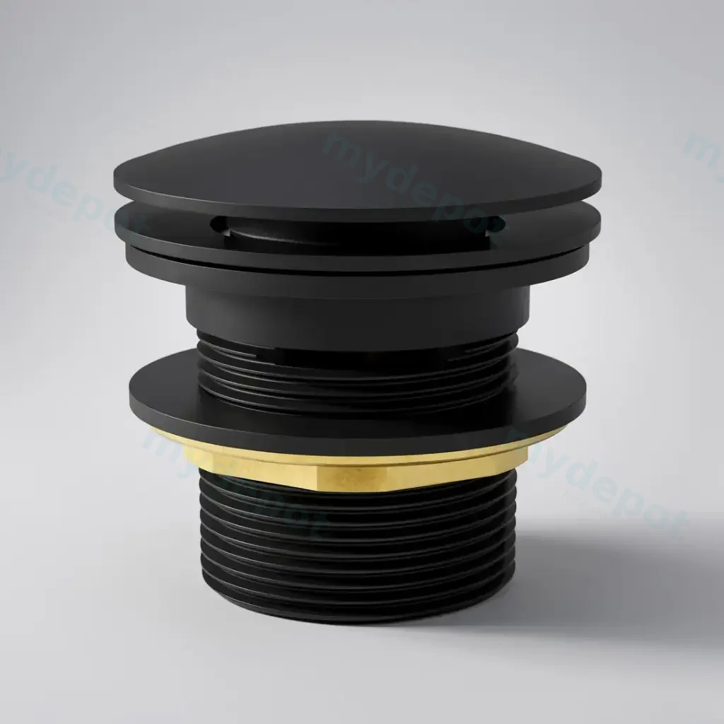 [44759] 40mm Bath Pop-Up Plug With Removabel Waste With Overflow Matt Black