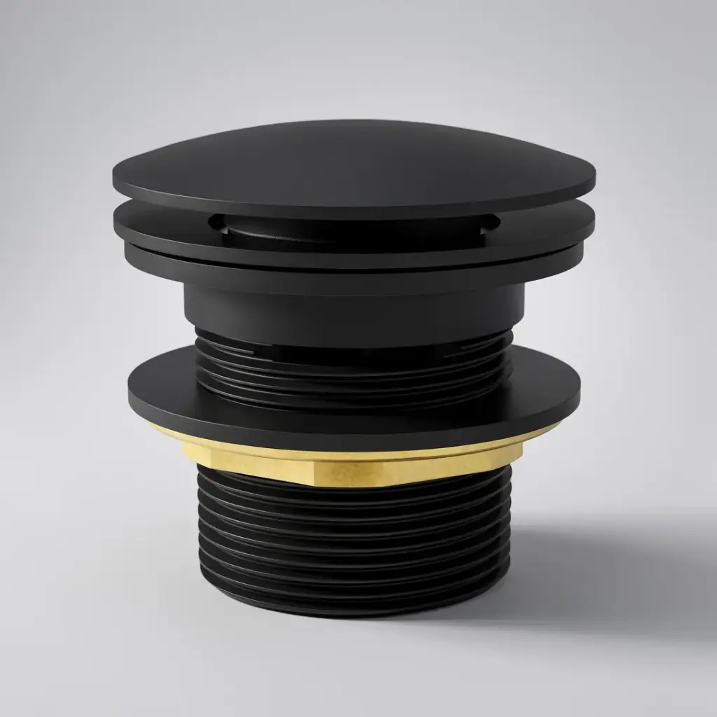[44759] 40mm Bath Pop-Up Plug With Removabel Waste With Overflow Matt Black
