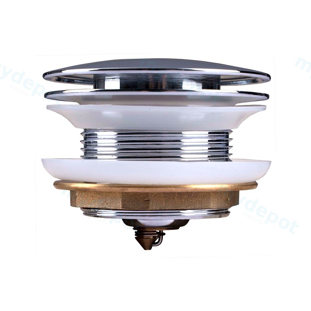 [41266] 40mm Chrome Solid Brass Bathtub Mushroom Pop Up Waste Drain NO Overflow