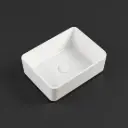 410x300x130mm Rectangle Gloss White Ceramic Above Counter Basin Non-overflow