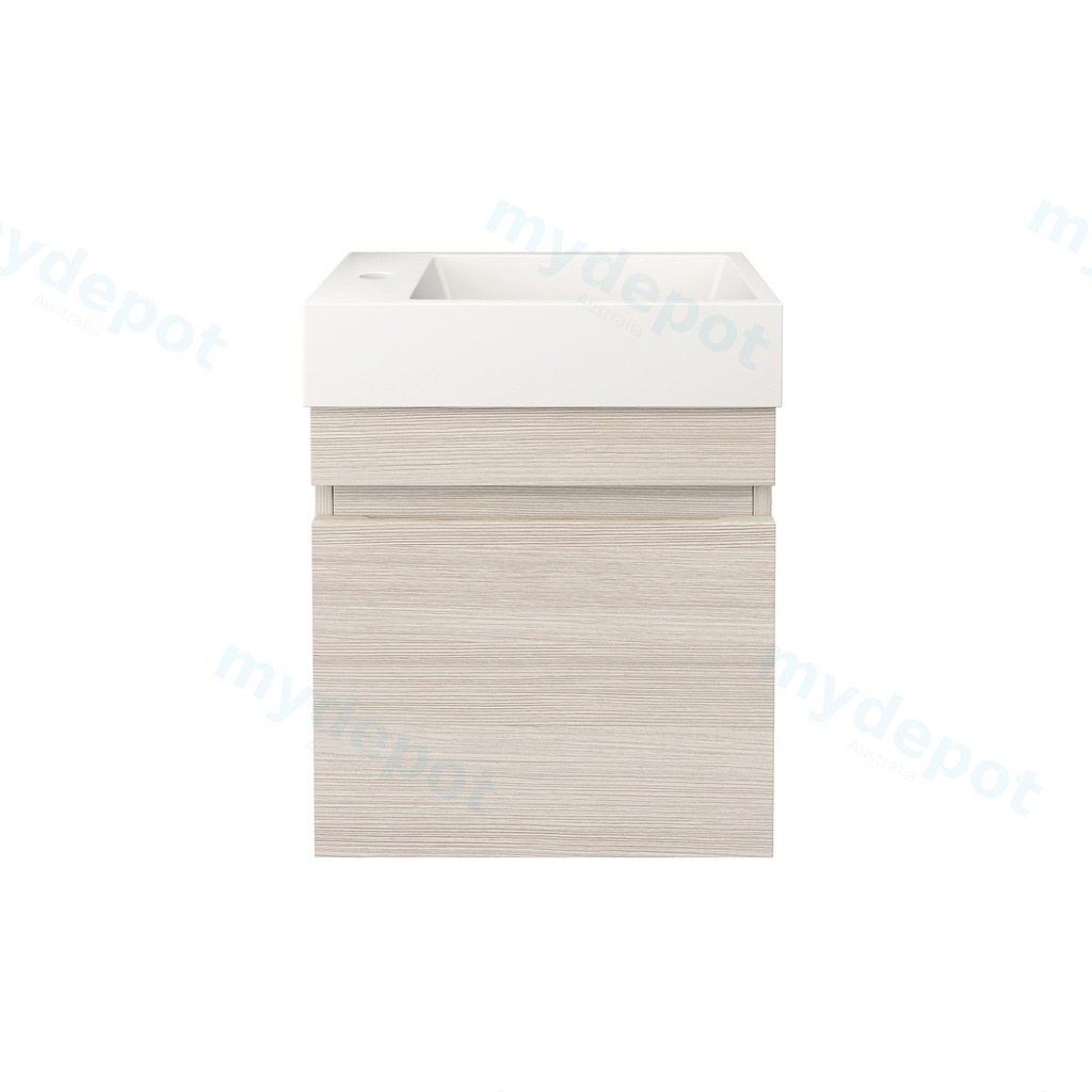 [56541] 420X250X500mm Camden Modern Wall Hung Cabinet Coastal Oak,Soft Closing Finger Pull Doors