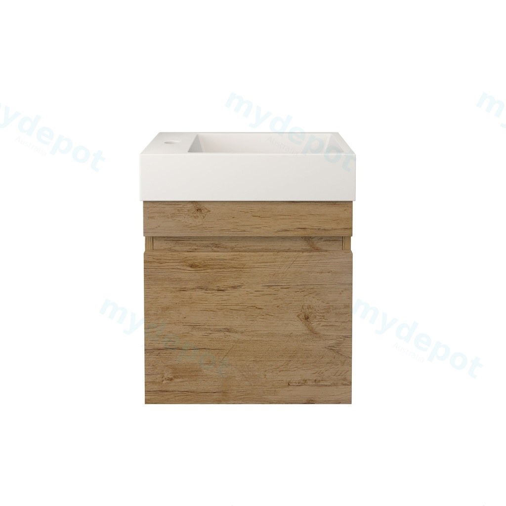 [56547] 420X250X500mm Camden Modern Wall Hung Cabinet Prime Oak,Soft Closing Finger Pull Doors
