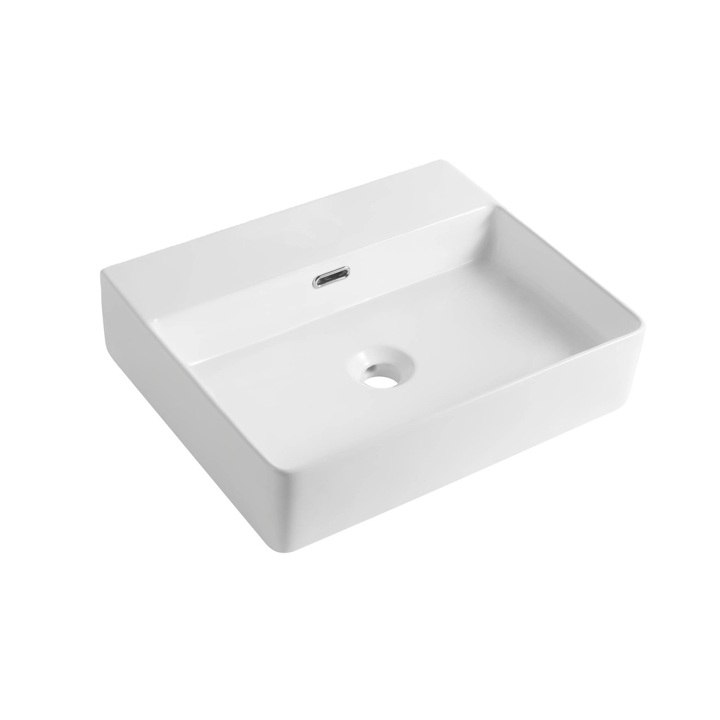 427*417*125mm Gloss White Kliff Fine Ceramic Wall Hung/Above Counter Basin Tap Hole With Overflow,32mm Waste,No Tap Hole