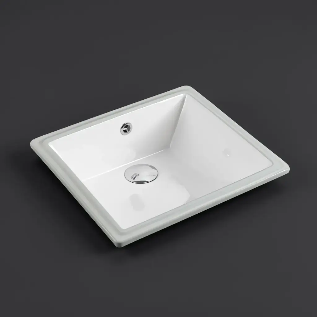 [50099] 440*440*190mm Undermount Square Basin No Tap Holes