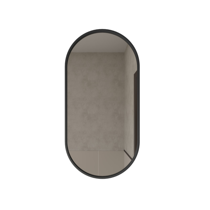 450*900mm Black Framed Oval Mirror Metal Framed Mirror