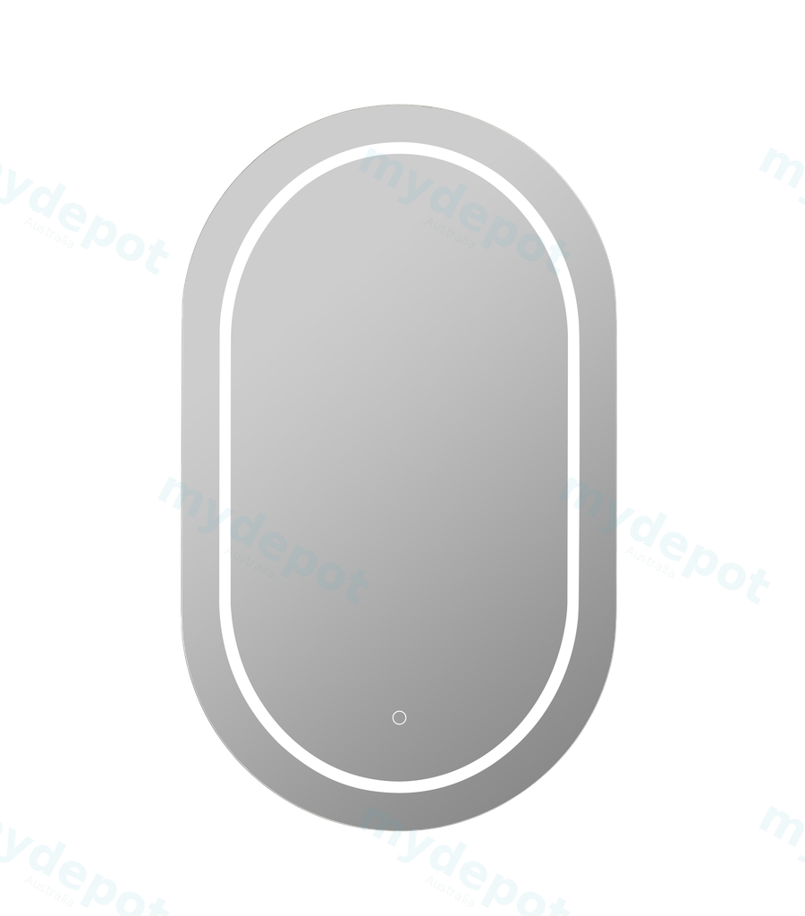 [55975] 450X900X155mm Matte White Allison Pill LED Shaving Cabinet