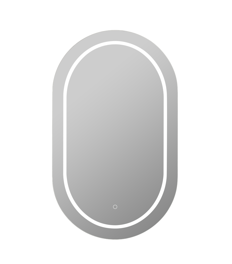 [55975] 450X900X155mm Matte White Allison Pill LED Shaving Cabinet