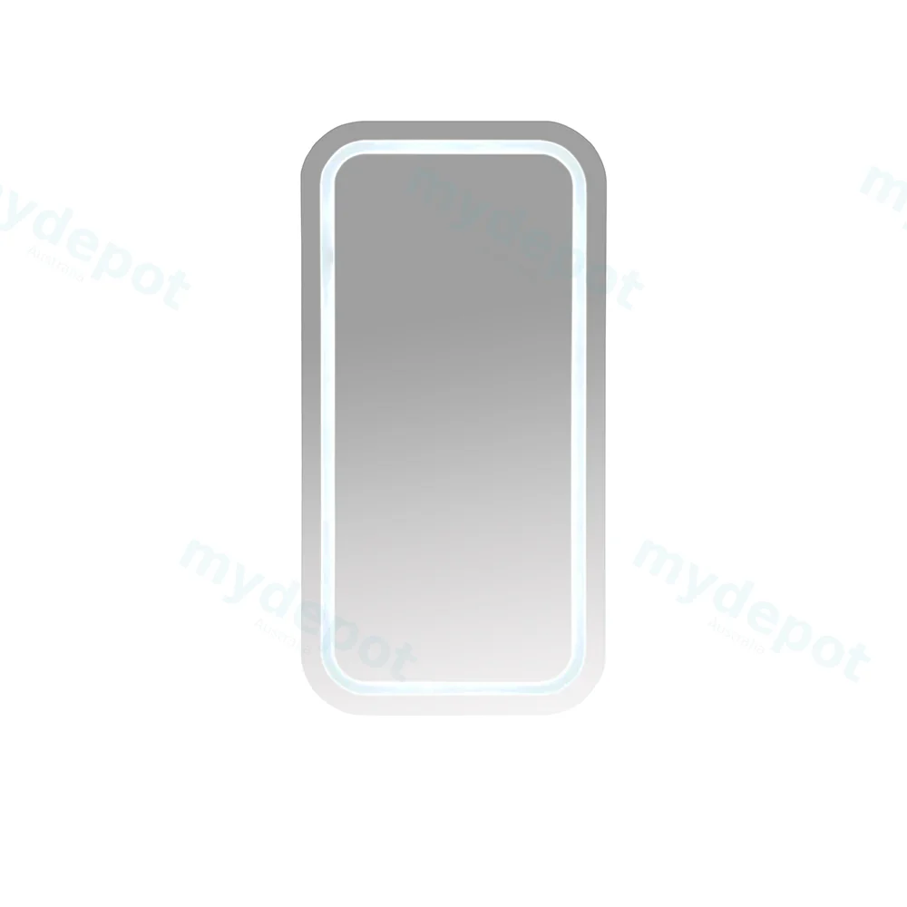 [50575] 450x900x160mm Matt White Athena LED Square PVC Shaving Cabinet Single Door
