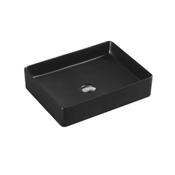 470*360*110mm Etna Matt Black Above Counter Rectangular Basin