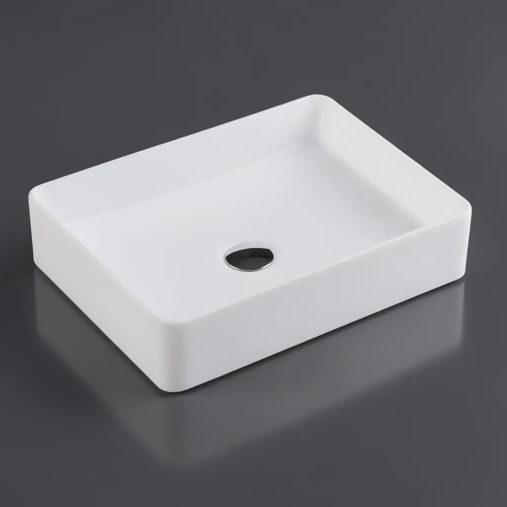 [50026] 470*360*110mm Etna Matt White Above Counter Rectangular Basin