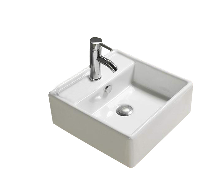 470*463*165mm Gloss White Crete Fine Ceramic Wall Hung/Above Basin Tap Hole With Overflow,32mm Waste