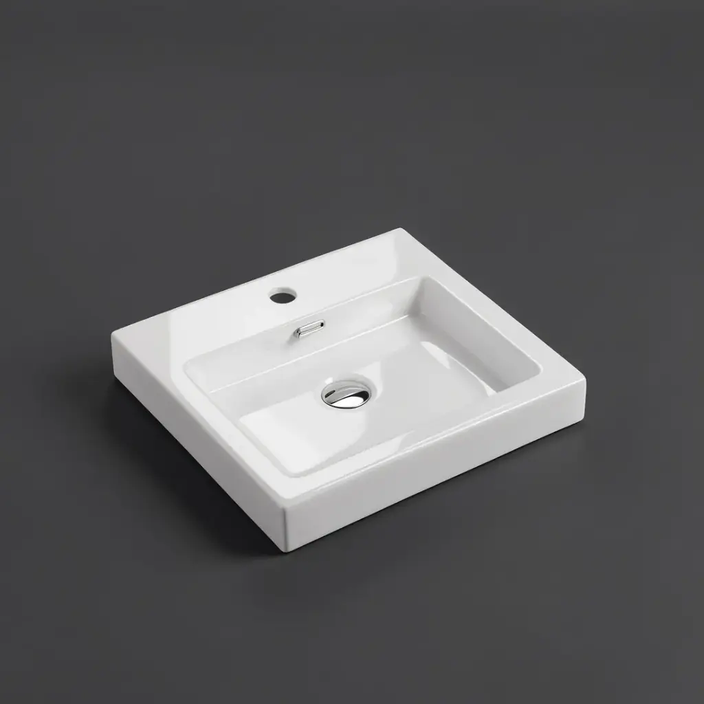 480*450*130mm Insert Square Basin With Mixer Hole
