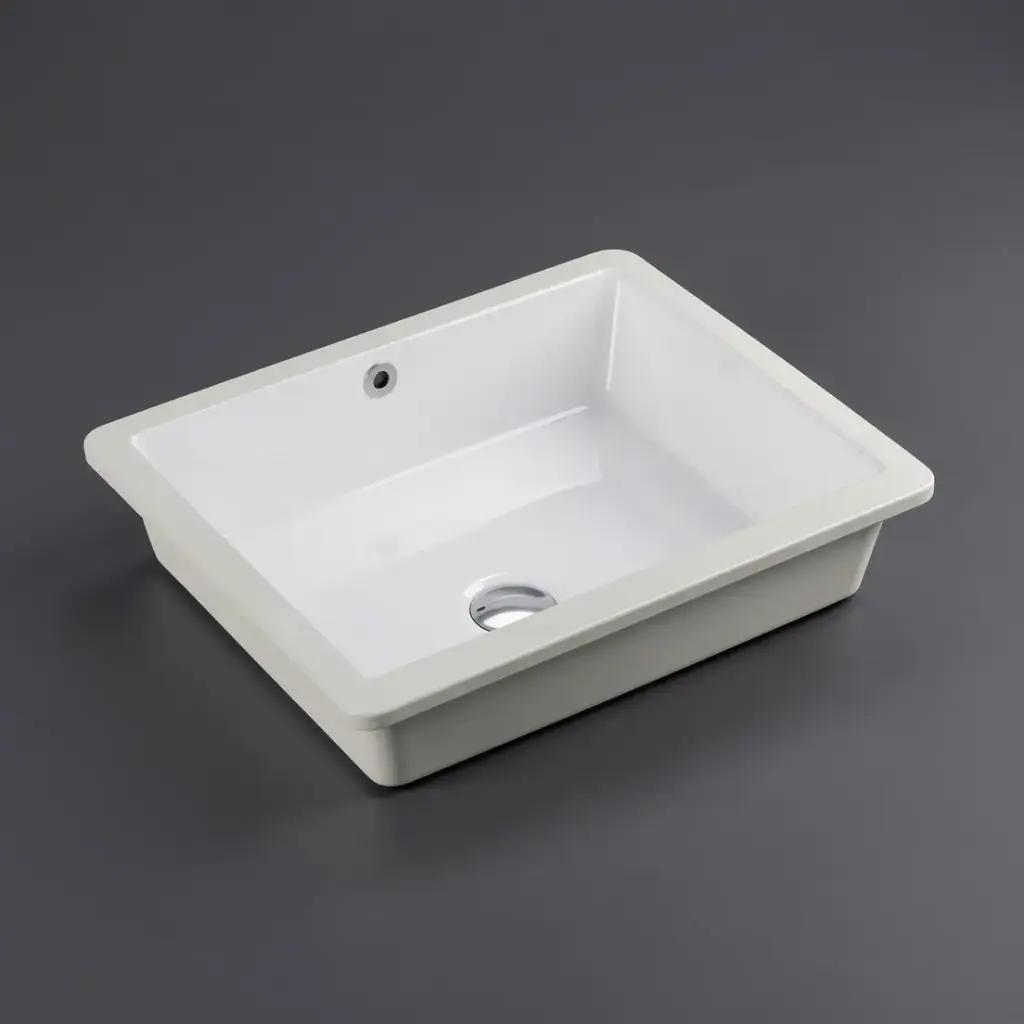 490*390*170mm Undermount Rectangular Basin With Mixer Hole