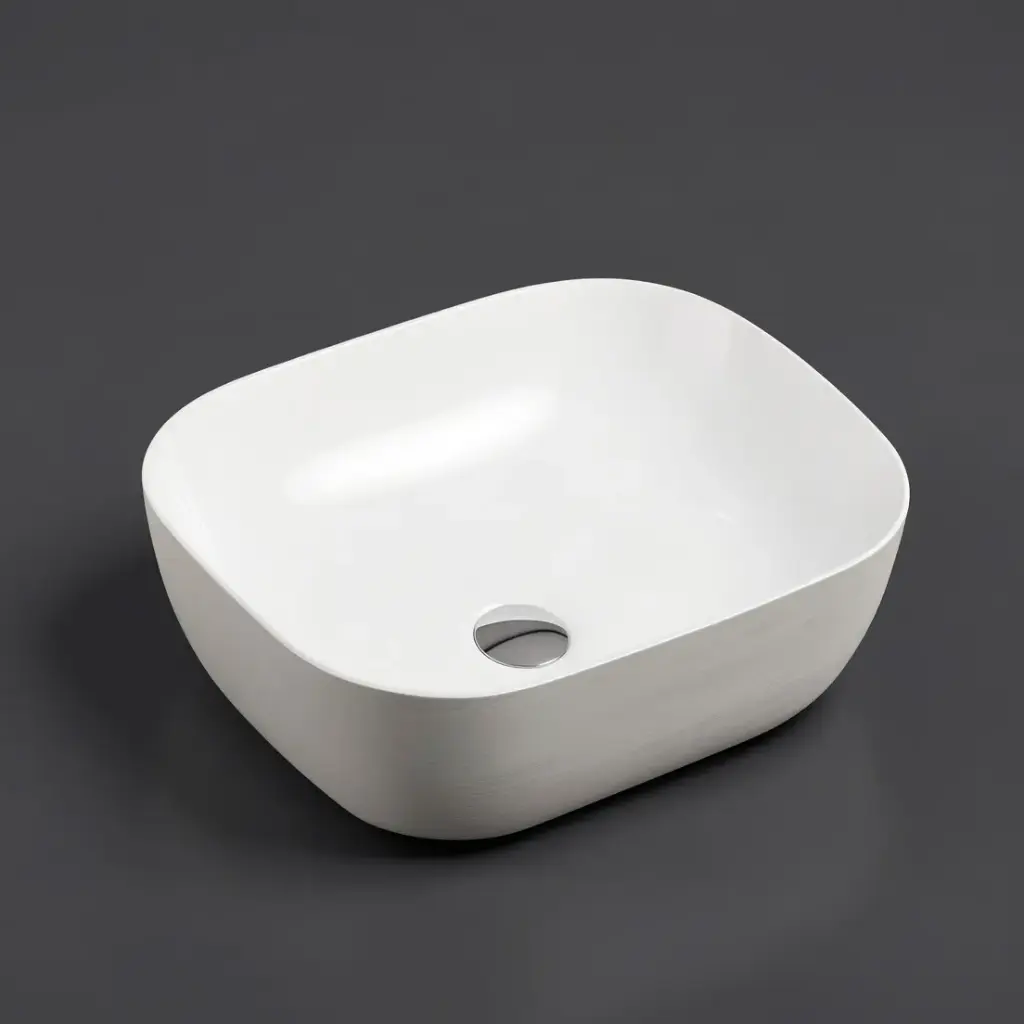 490*395*150mm Oval Touchline White Above Counter Basin