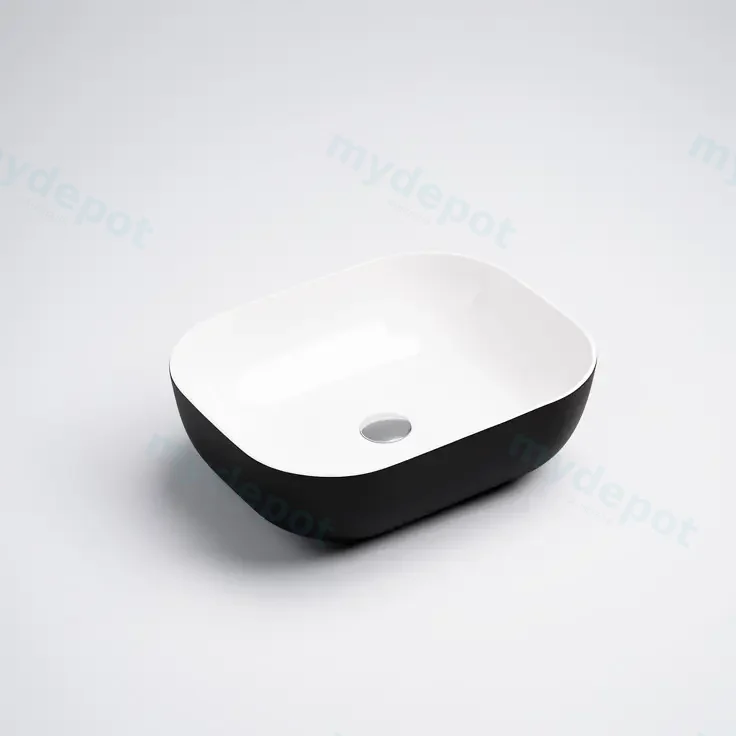 500*405*150mm Black&White Above Counter Basin