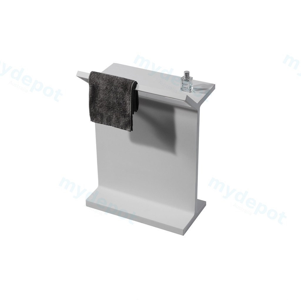 [55652] 500X314X693mm Matt White Chasey Standing Towel Rack